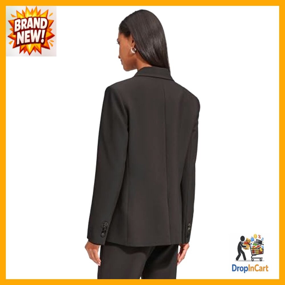 Classic One Button Blazer Structured Long Sleeve … - image 3